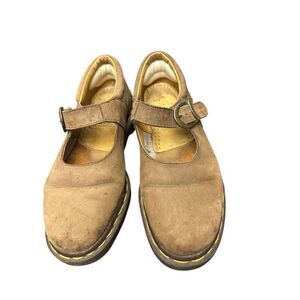 Dr. Martens Tan Leather Mary Jane Shoes Made in England Women's Size:7